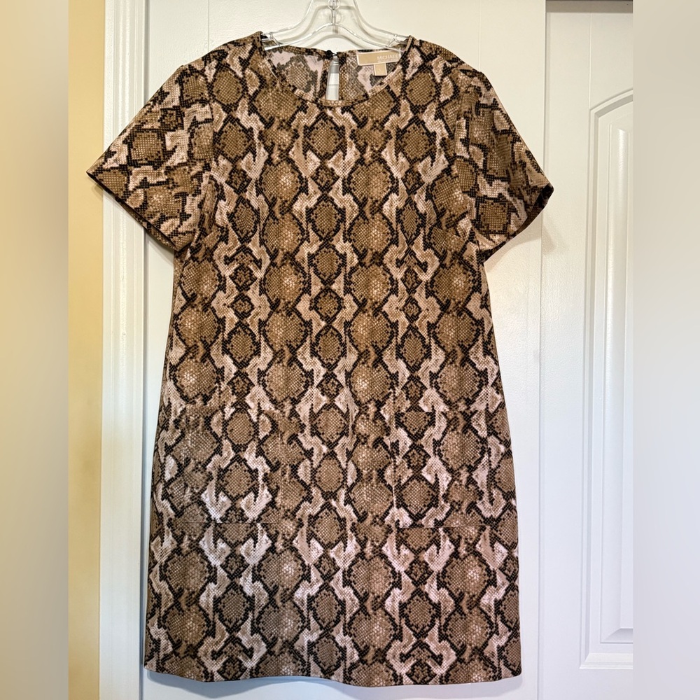 EUC Michael Kors Mini Dress - Snake - Size Large